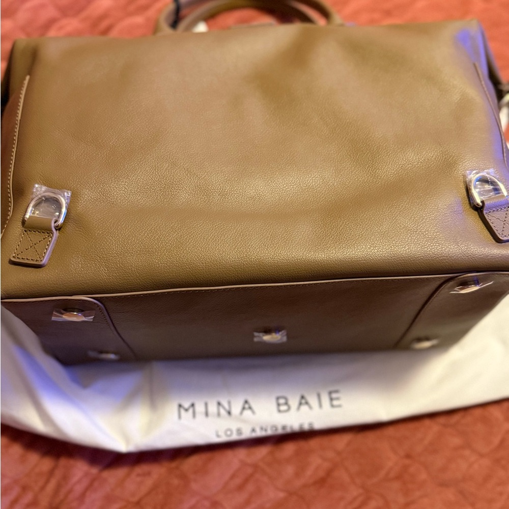 Mina Baie Emmy Midi LEATHER Teddy Color Bag/Backpack New With Tags!! - Picture 7 of 15